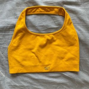 Set Active x Madelyn Cline MC Halter Bra in Daisy